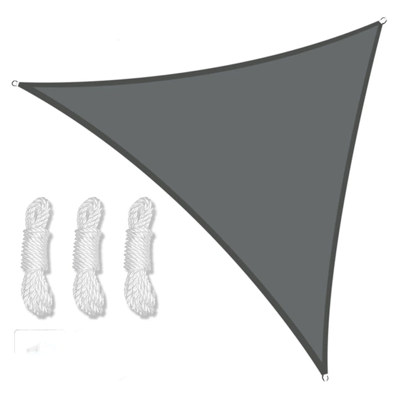 Triangulärt Vattentät Solsegel-Kök-BB-Mörkgrå-200x200x200 cm-Hemnix
