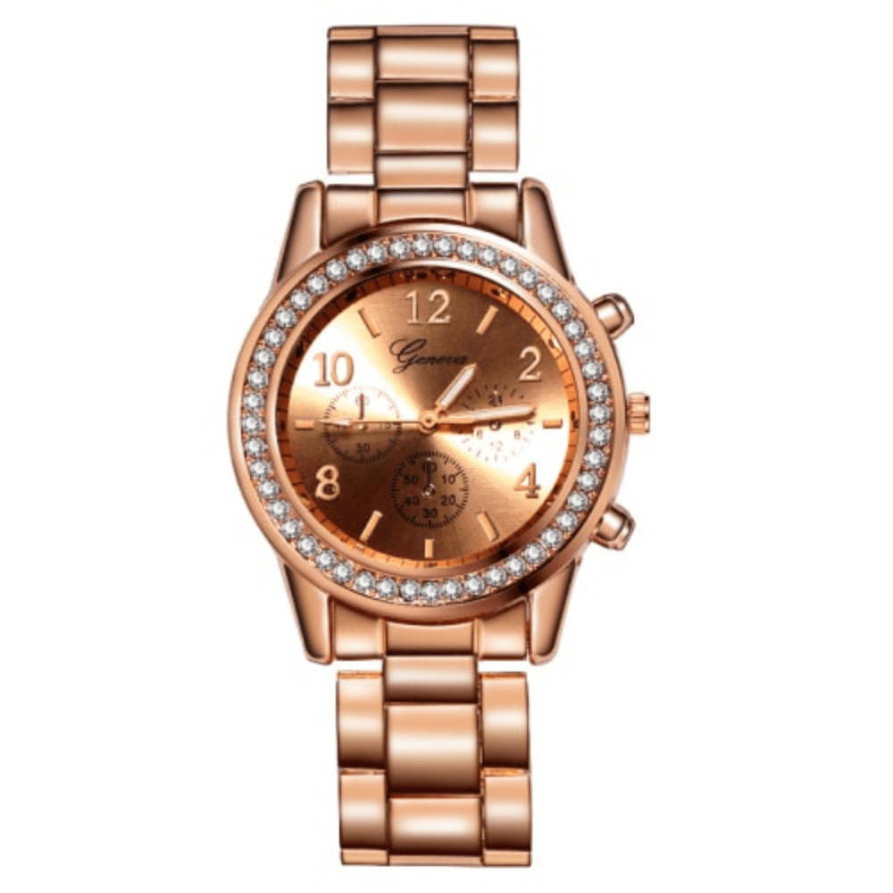 Damers Eleganta Klocka med Strass-Watches for Women-Hemnix-Roséguld-Hemnix