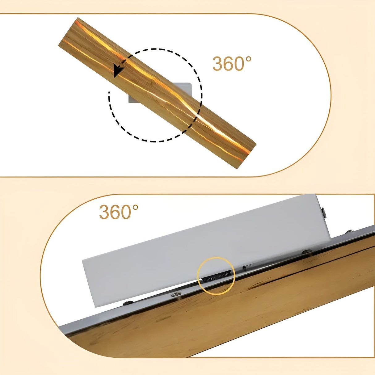 LED Vägghylla i trä – Modern design för vardagsrum och sovrum Carvallo