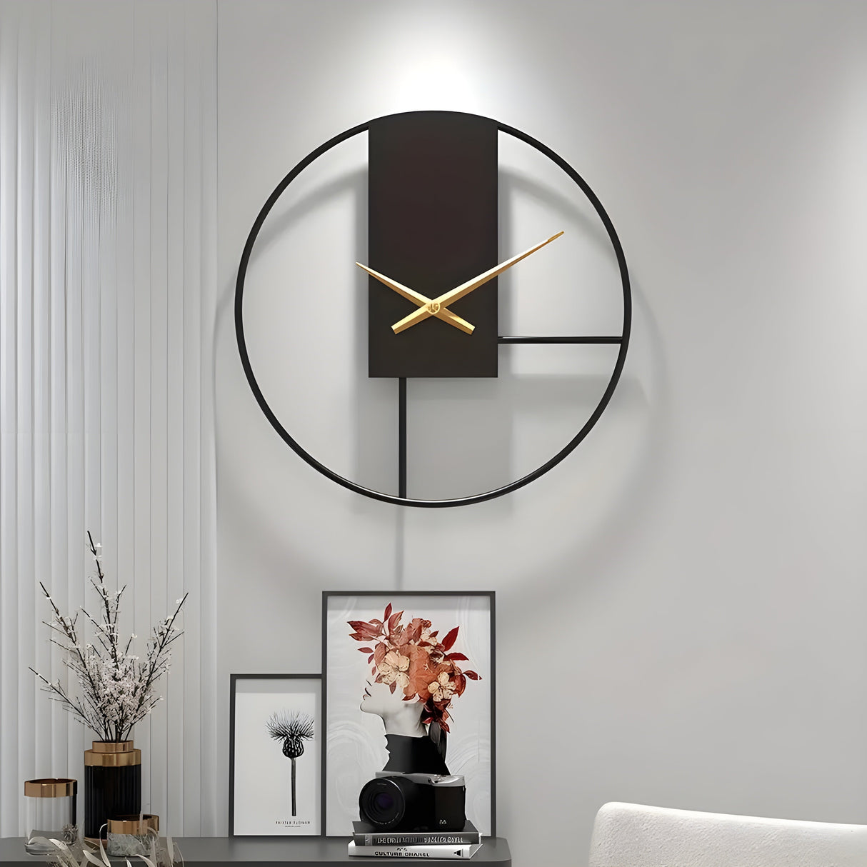 AurumQuiet Uhr - Minimalistische Lautlose Wanduhr Carvallo