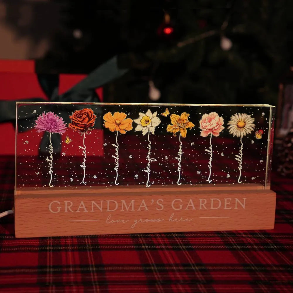 MemoryBloom – Anpassningsbar akrylblomma nattlampa Carvallo