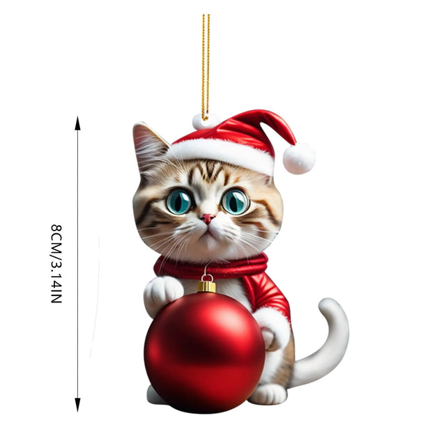 Katt Julprydnad - Söt Festlig Träd Dekoration Carvallo