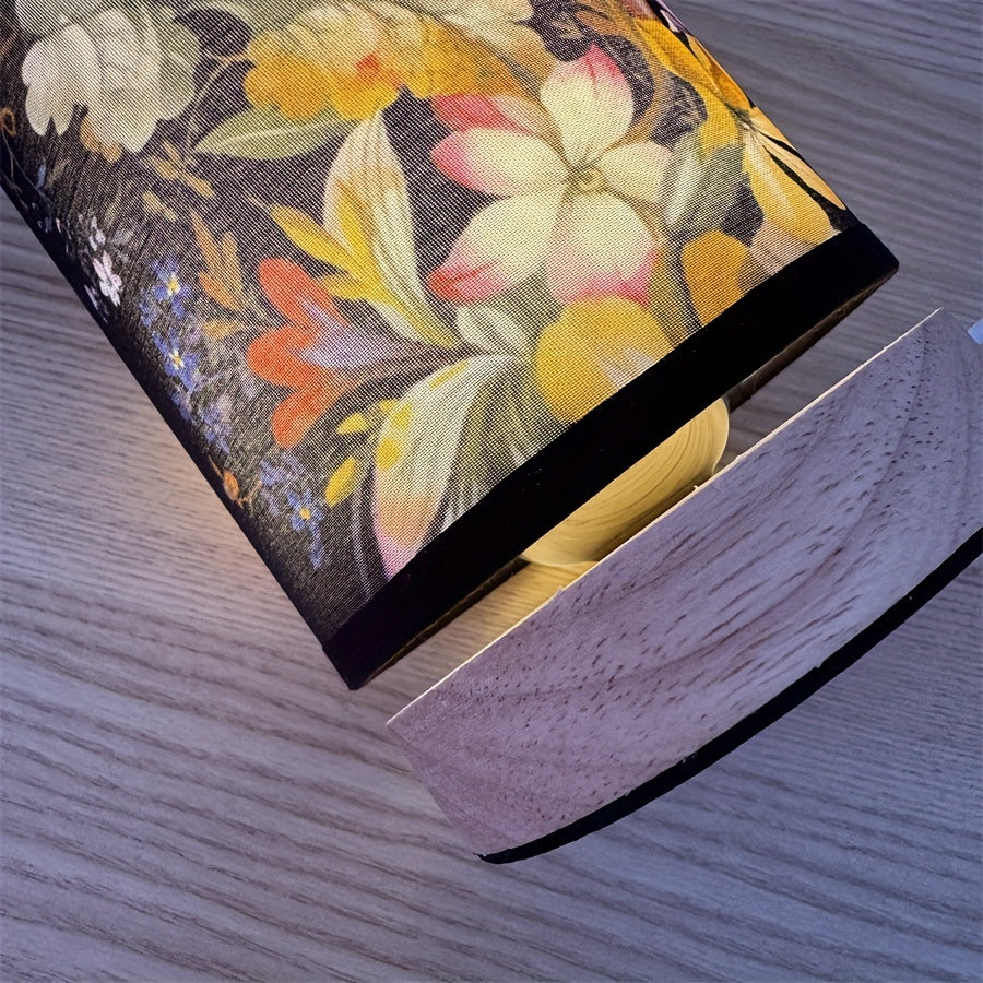 GlowWood - Fantasifull LED Bordslampa med Träbas Carvallo