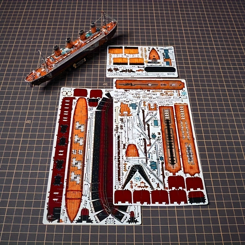 Titanic 3D Metallmodellkit – Detaljerad DIY-modell för kreativa hantverkare Carvallo