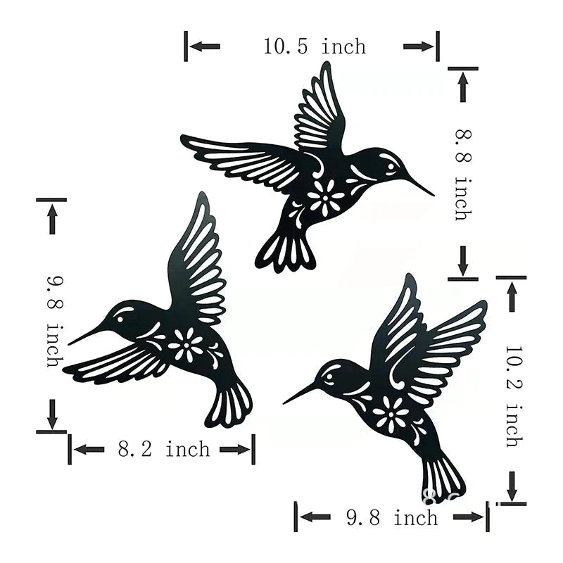 NatureFlare - Elegant metal Kolibri wall art for timeless home decor Carvallo