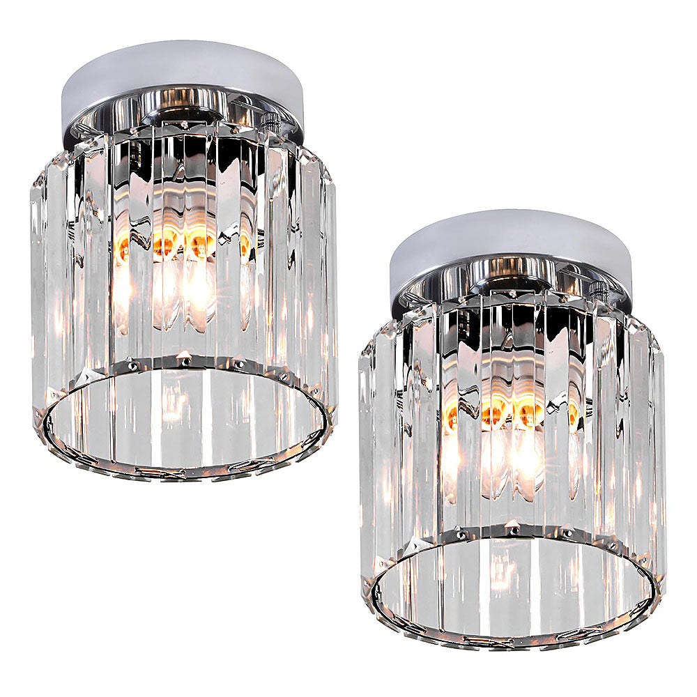 Taklampa Kristall Flush Mount Modern Armatur Carvallo