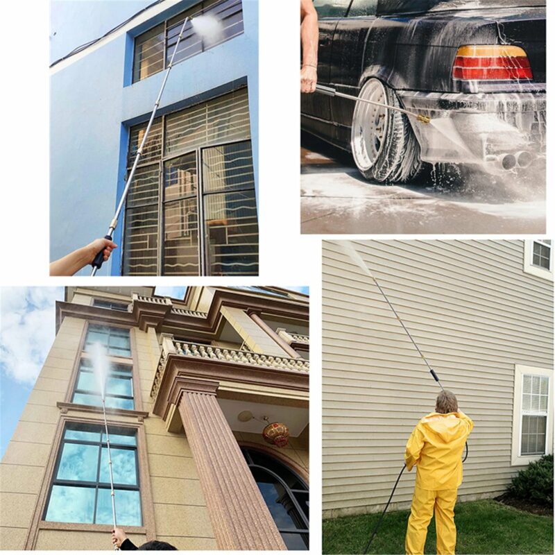 Luxora 4000 PSI Teleskopisk Högtryckstvättstång Set för Ränna & Takavlopp & Väggar Rengöring Carvallo
