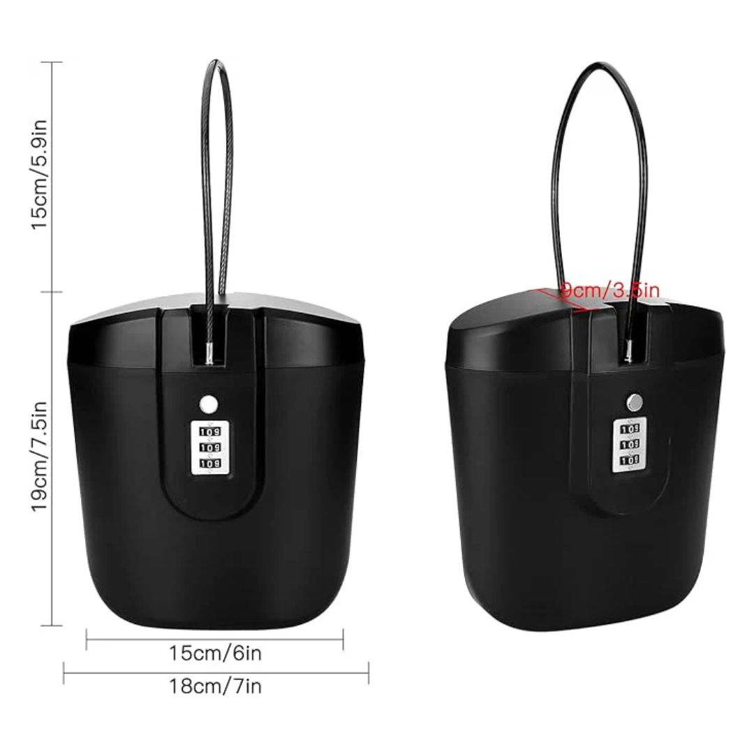 Carvallo TravelSafe | Vattentät & Stötsäker | Med kombinationslås | Kompakt för resor & utomhus Carvallo