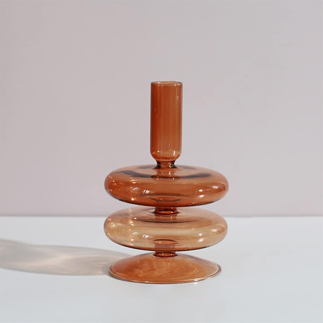 Royaleva Handgjorda Glasljushållare - Eleganta Dekorativa Accentbitar Carvallo