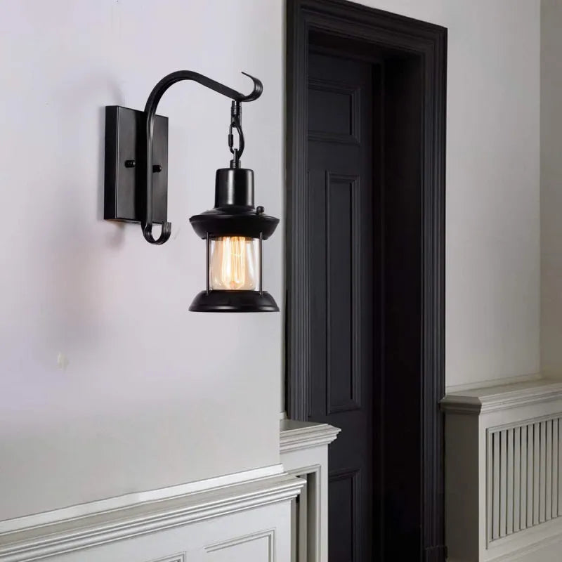 Vägglampa vintage metall industri sconce Carvallo
