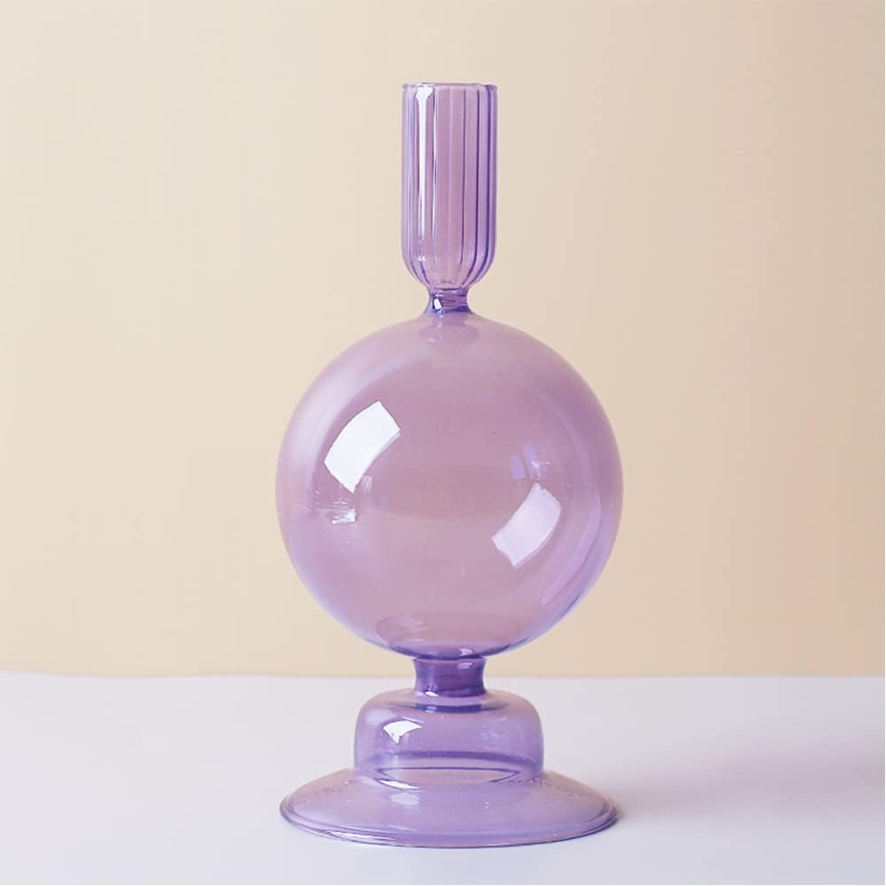 Royaleva Handgjorda Glasljushållare - Eleganta Dekorativa Accentbitar Carvallo