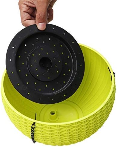 Flätad hängande korg för växter med kedja – Idealisk för balkong och trädgård Carvallo