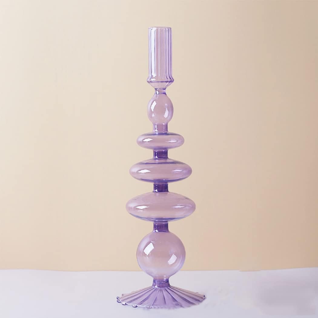 Royaleva Handgjorda Glasljushållare - Eleganta Dekorativa Accentbitar Carvallo