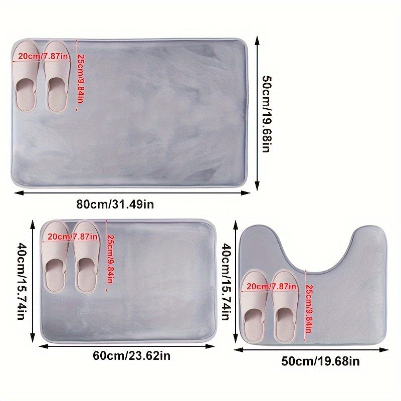 Mjukt minnesfoam badmatta set - För komfort och lyx Carvallo
