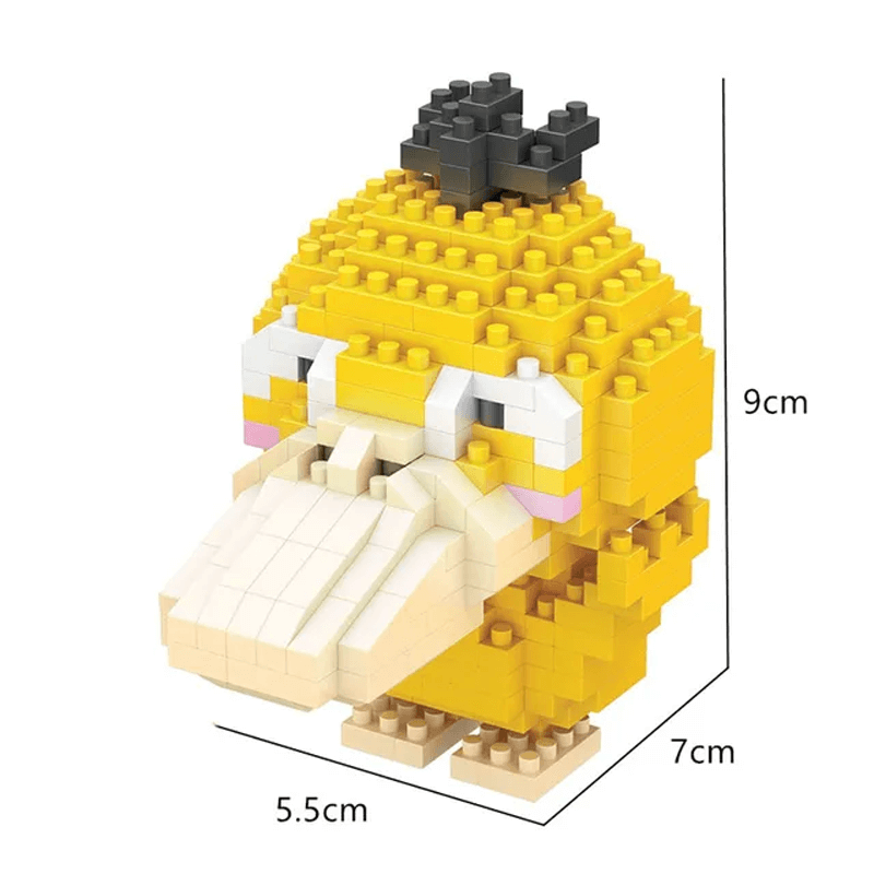 Poke Karaktärs Nanoblocks Anime Byggklossar-Byggsats-BB-Psyduck-Hemnix