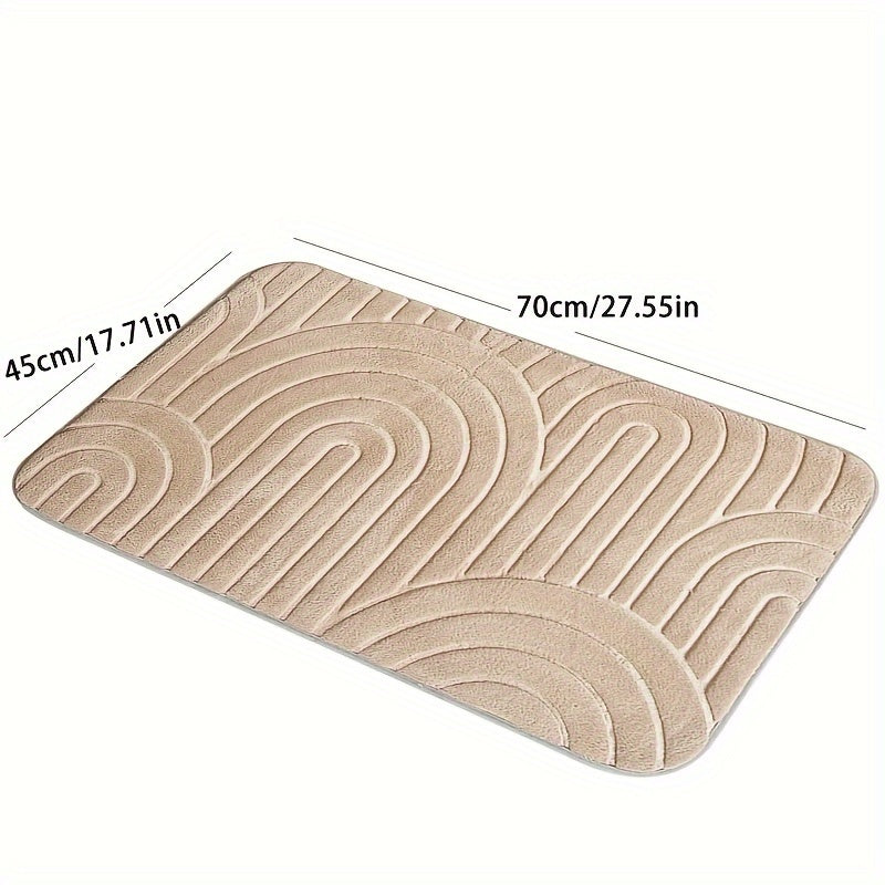 Geometrisk Halkfri Badmatta – Bekväm och Stilren för Ditt Badrum Carvallo