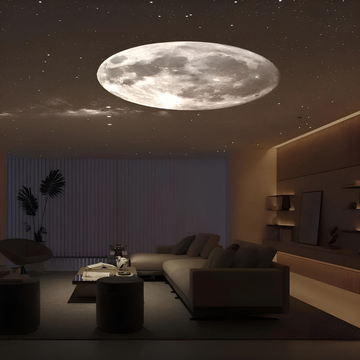 Mundlampa med stjärnprojektion – Stämningsfull LED-belysning för sovrum och barnrum Carvallo