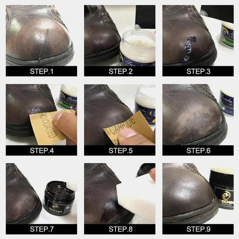 RoyaleGlow Läderåterställning Reparationskräm För Bil Återfärgningskit Carvallo