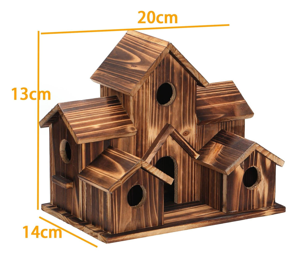 NatureNest - Artisan Birdhouse med sex mysiga ingångar Carvallo