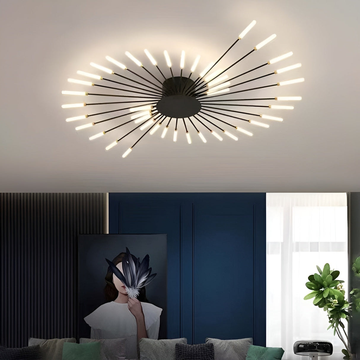 CelestialArc Light - Modern Fyrverkeri LED-Taklampa Carvallo