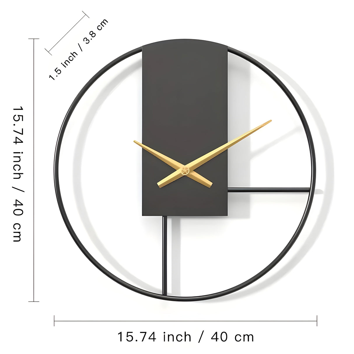 AurumQuiet Uhr - Minimalistische Lautlose Wanduhr Carvallo