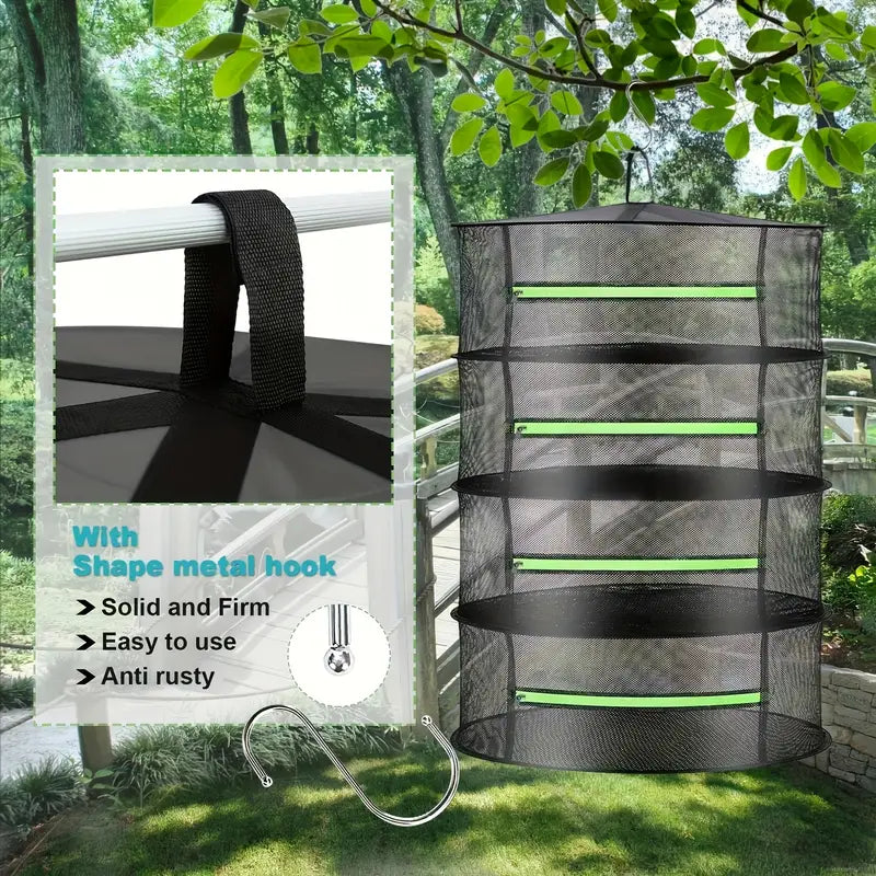 Fällbar torkställning för frukt, grönsaker och örter – Flerlagers nätställ för snabb torkningsprocess Carvallo