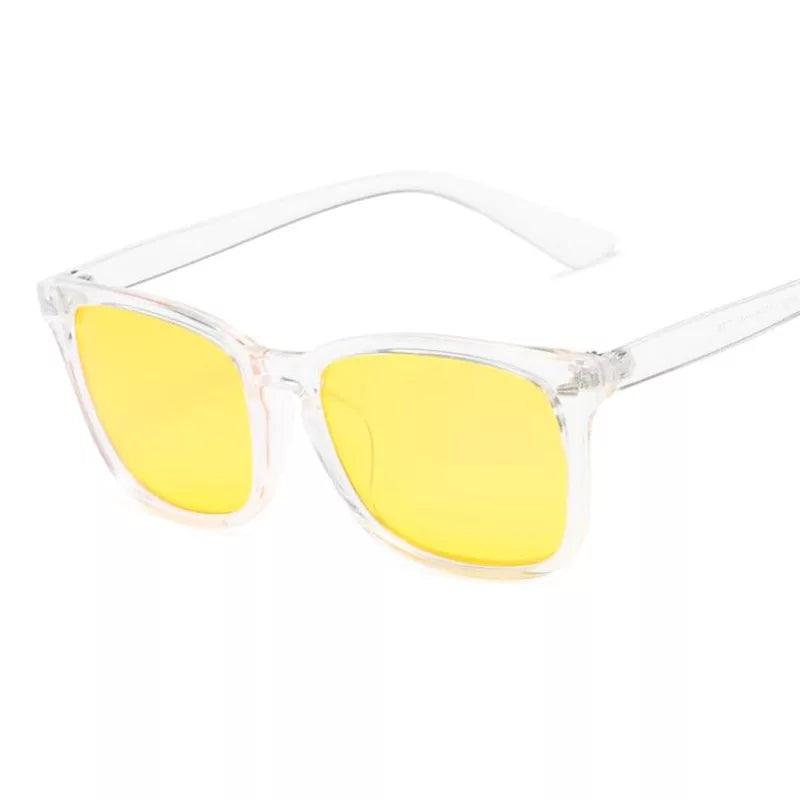 Blått ljusblockerande fyrkantiga glasögon Carvallo