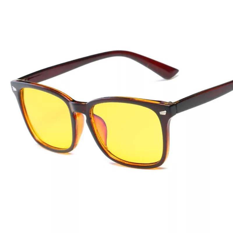 Blått ljusblockerande fyrkantiga glasögon Carvallo