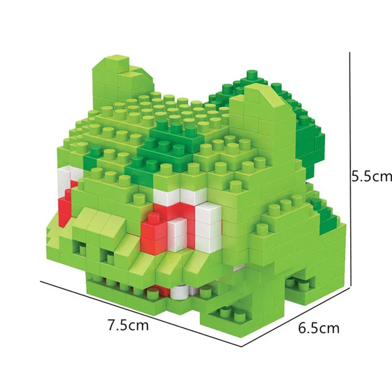 Poke Karaktärs Nanoblocks Anime Byggklossar-Byggsats-BB-Bulbasaur-Hemnix