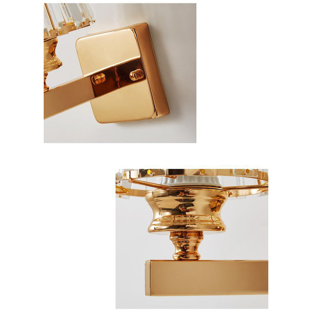 Kristallglas Vägglampa med Modern Armdesign Carvallo