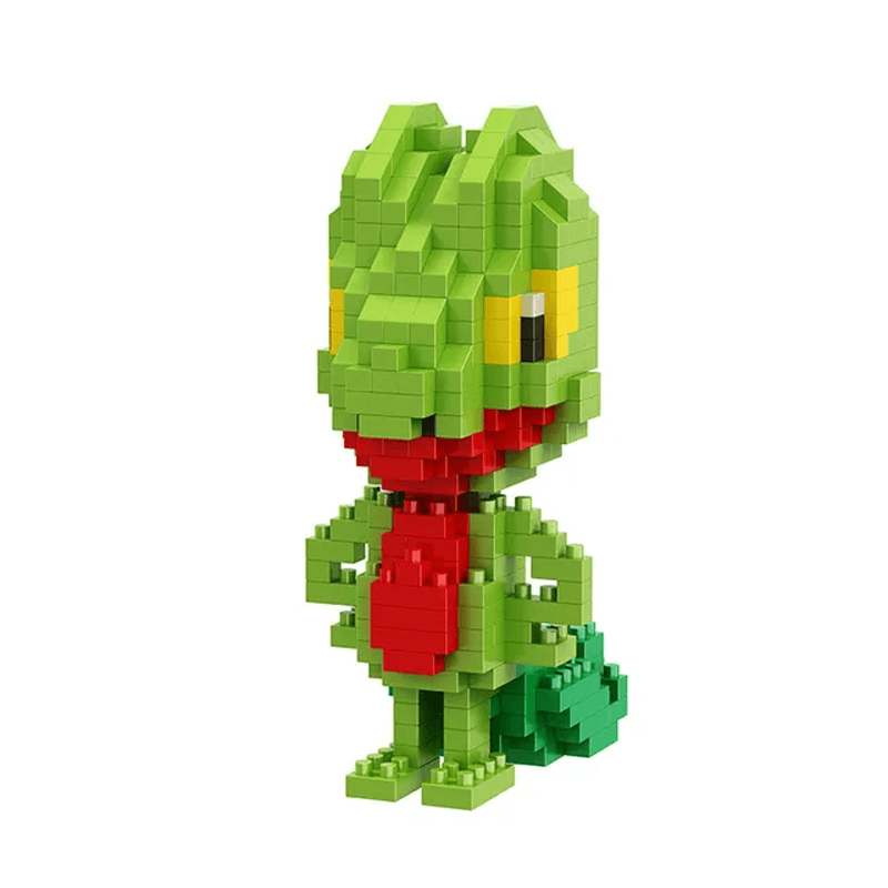 Poke Karaktärs Nanoblocks Anime Byggklossar-Byggsats-BB-Treecko-Hemnix