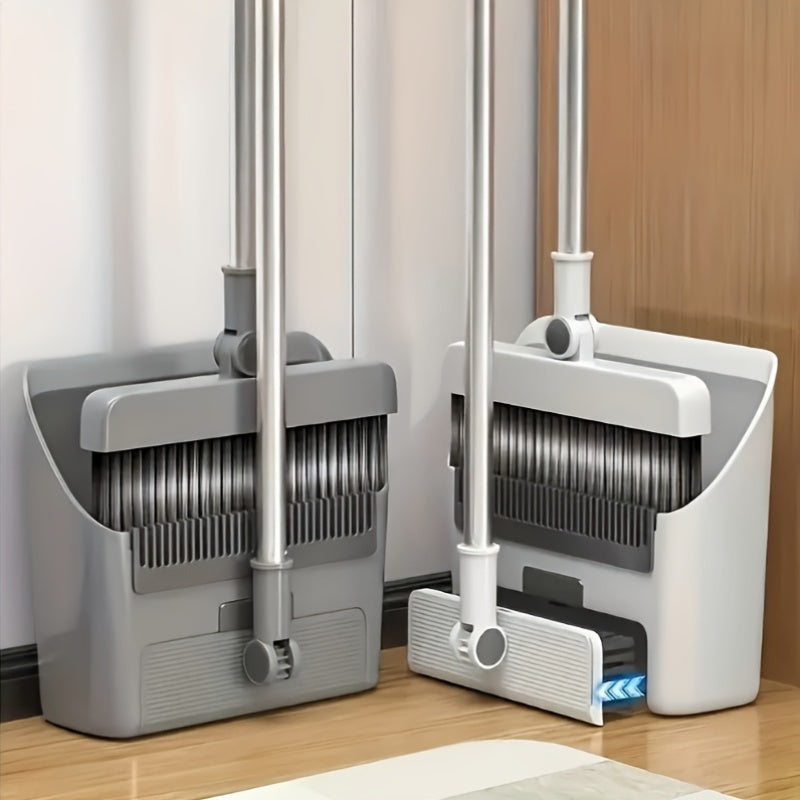 Fällbar 3-i-1 Kvast och Sopskyffel Set – Praktisk Lösning för Snabb och Effektiv Städning Carvallo