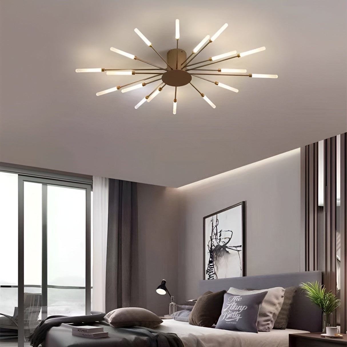 CelestialArc Light - Modern Fyrverkeri LED-Taklampa Carvallo