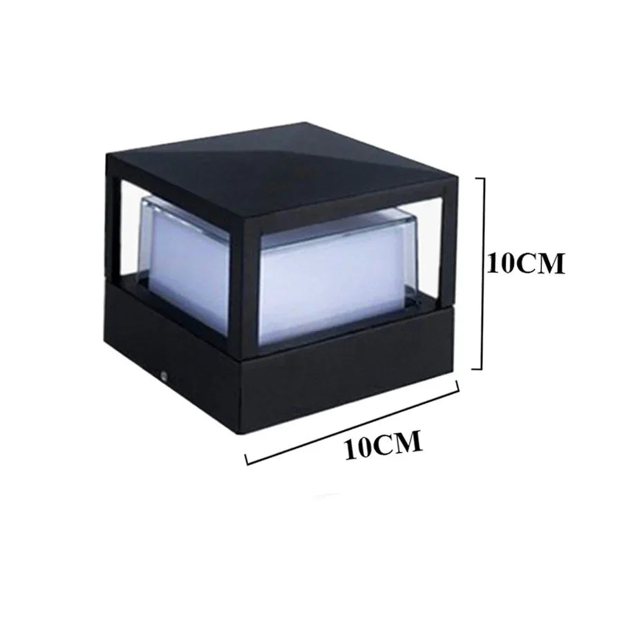 Carvallo - Solcellerdrevet utomhus pelarlampa med elegant spotlight-design för stigar Carvallo