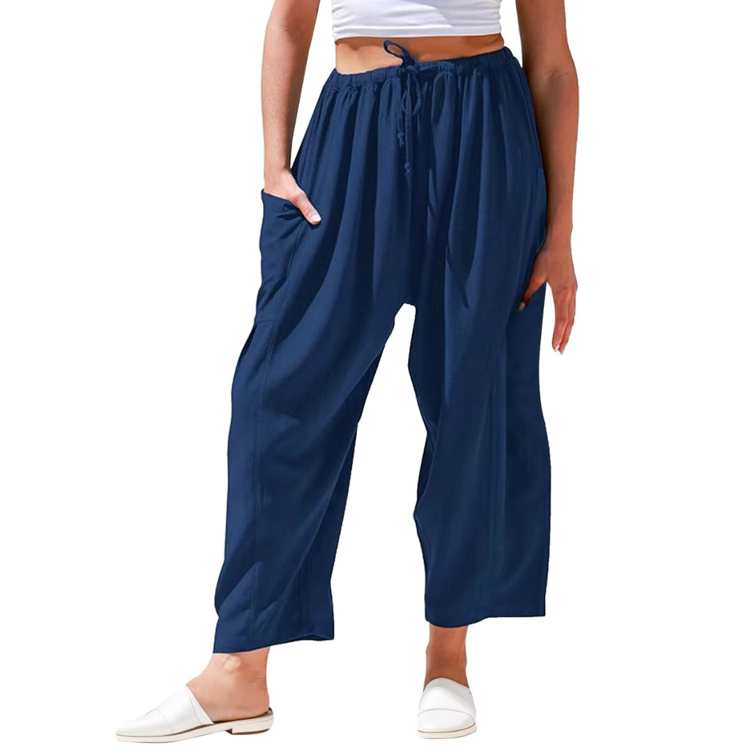 Flowy™ sommarbyxor med vida ben-Hemnix-Blå-S-Hemnix