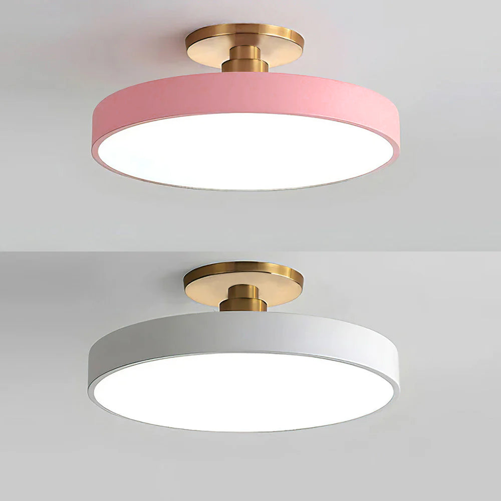Modern cirkulär LED taklampa – semi-flush design Carvallo