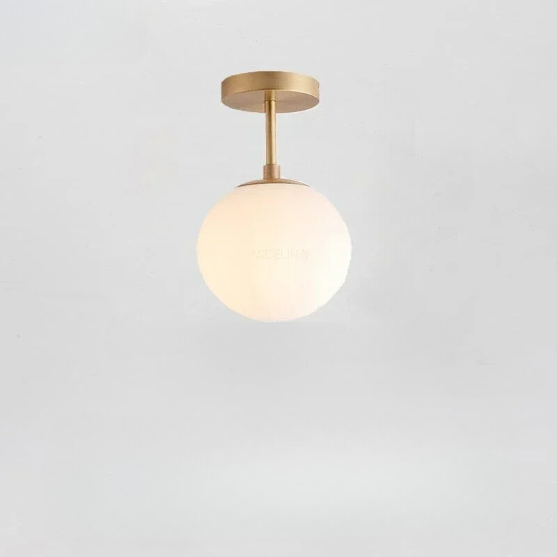 Nordic LED taklampa i glas - elegant vit boll för alla rum MILA Sverige
