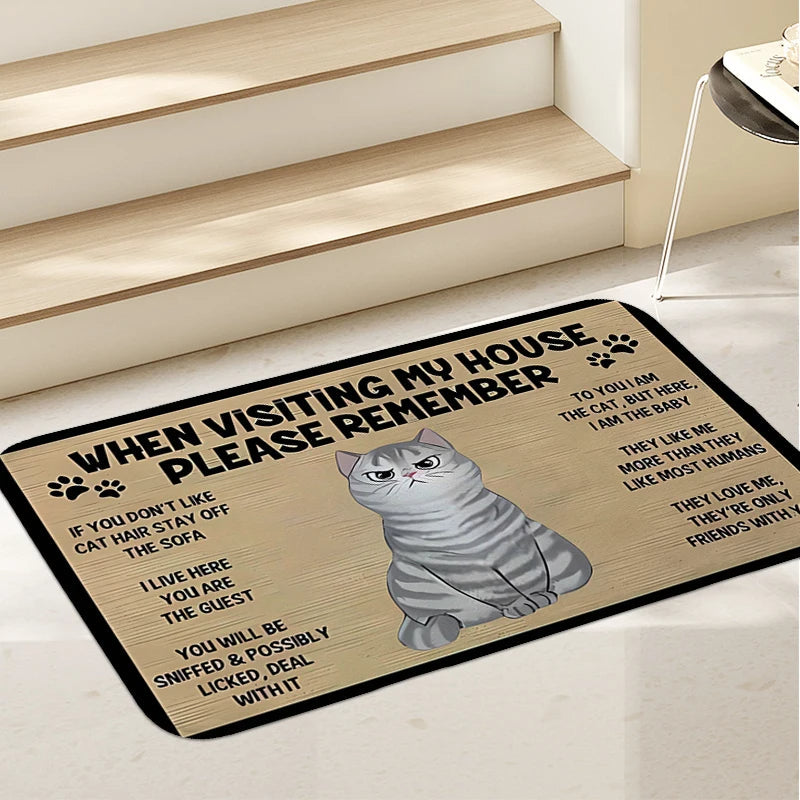 Katt Välkomstmatta - För alla kattälskare-Home-Hemnix-Grå Maine Coon-Hemnix