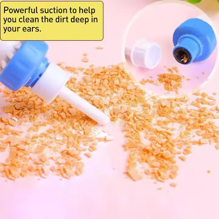 Elektrisk öronvaxdammsugare – Säker, smärtfri öronrengöringsverktyg för vuxna och barn med mild vibration och sug Carvallo