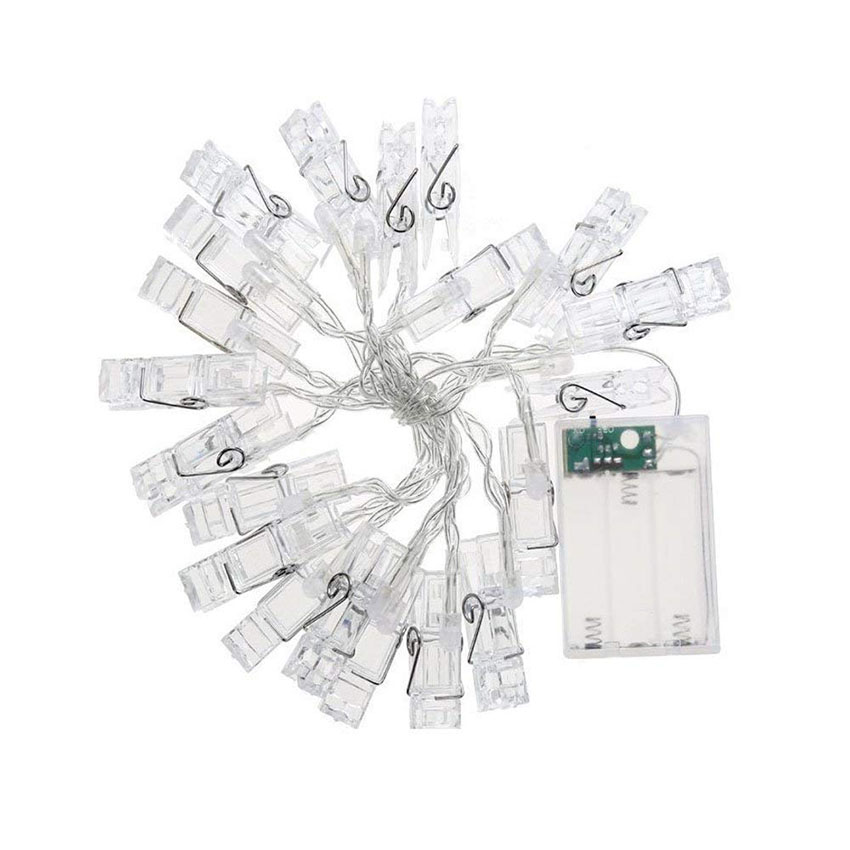 LED Fotoklipp Ljussträng med Batteridrift – Färgskiftande ljus för dekoration och fotopresentation Carvallo