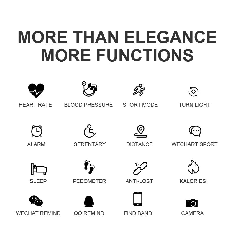 Smart Fitness Watch för kvinnor med armbandstraps Carvallo