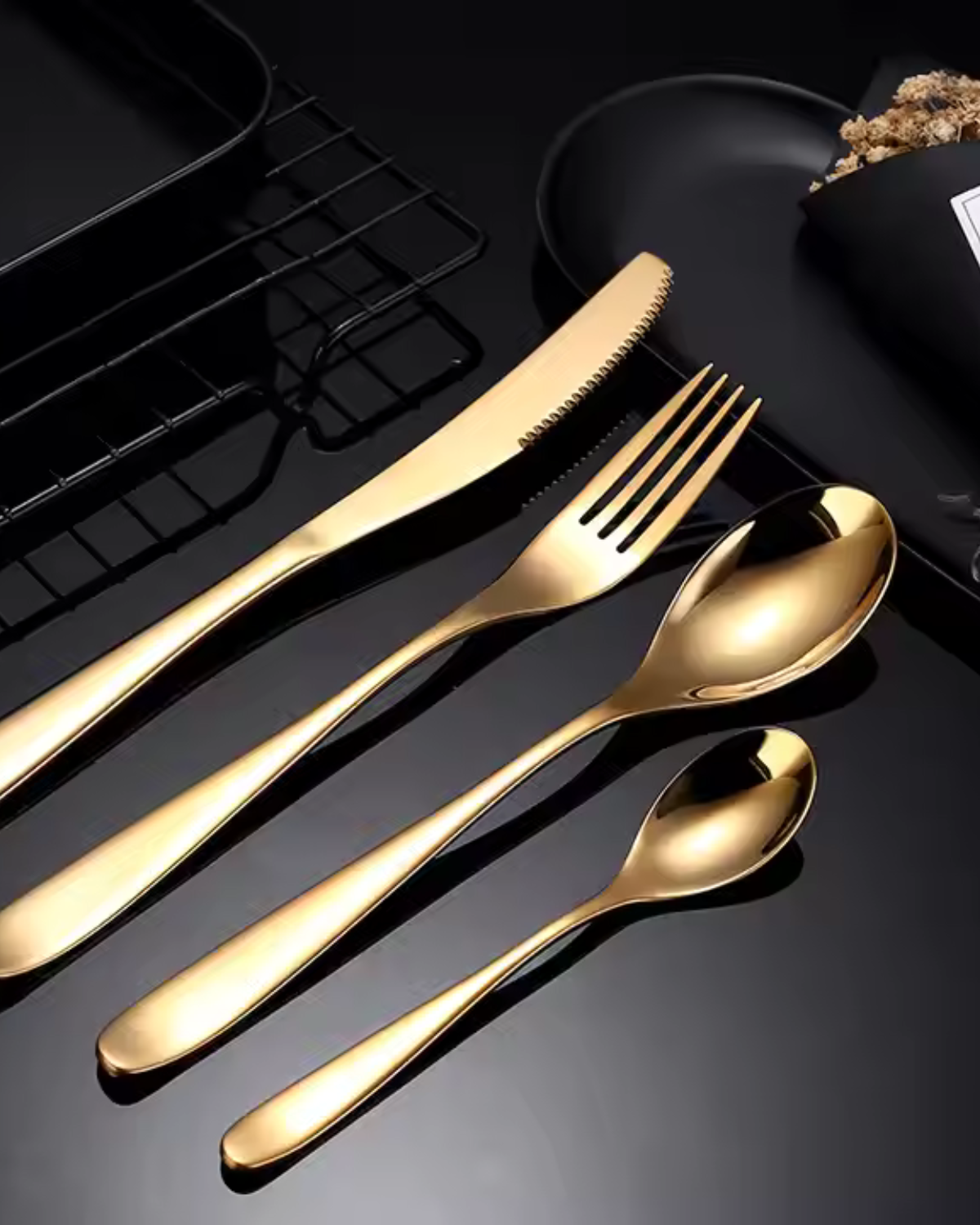 Carvallo Luxe – Guldbestickset med Fin Finish för Stilig Matlagning Carvallo