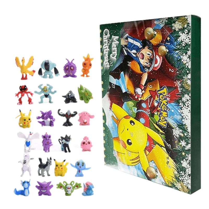 Poke Jul Adventskalender Mysterieskrin - 24st Figurer-Jul-BB-Stil D-Hemnix