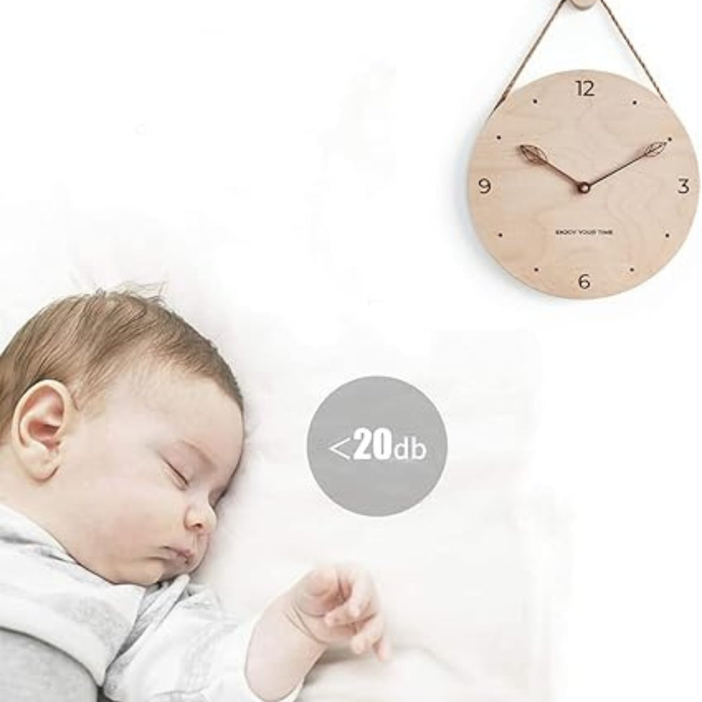 Minimalistisk rep trä väggklocka Carvallo