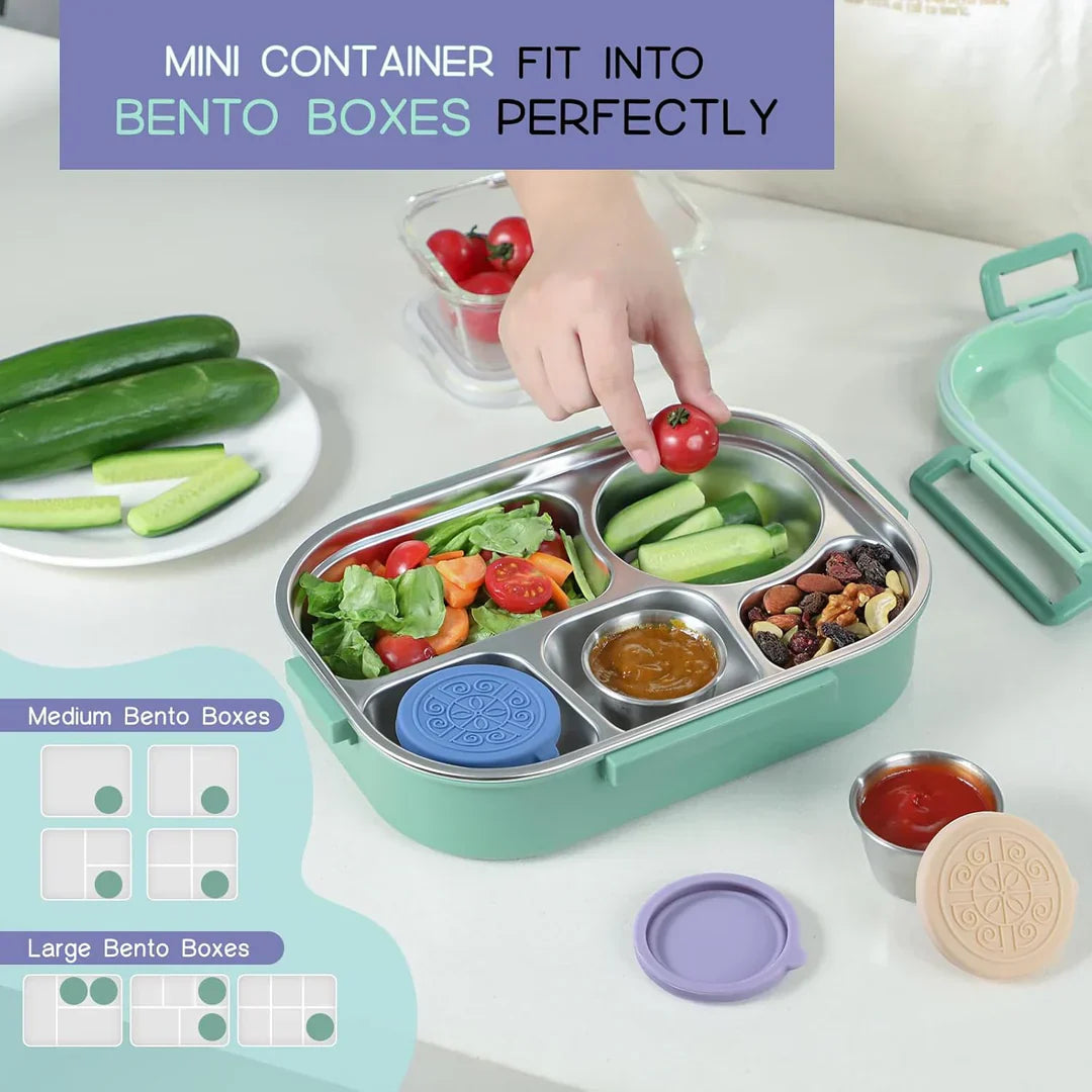 Tätt förslutningsbara rostfria såsskålar (6-pack) Carvallo