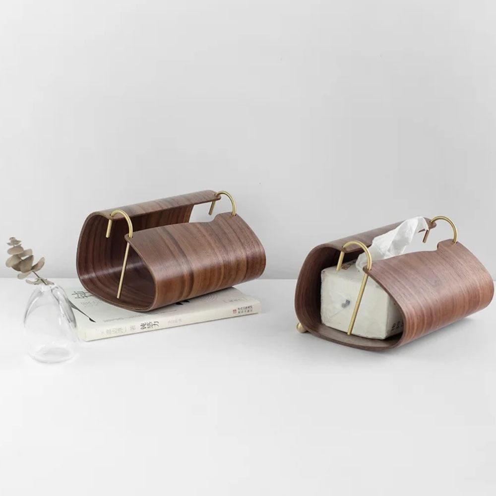 Träbrass vävnadshållare Carvallo