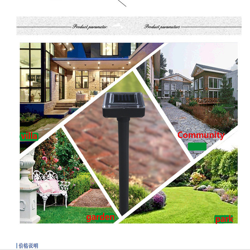 Solcellsdriven orm- och skadedjursavskräckare – ultraljudsenhet för trädgården Carvallo