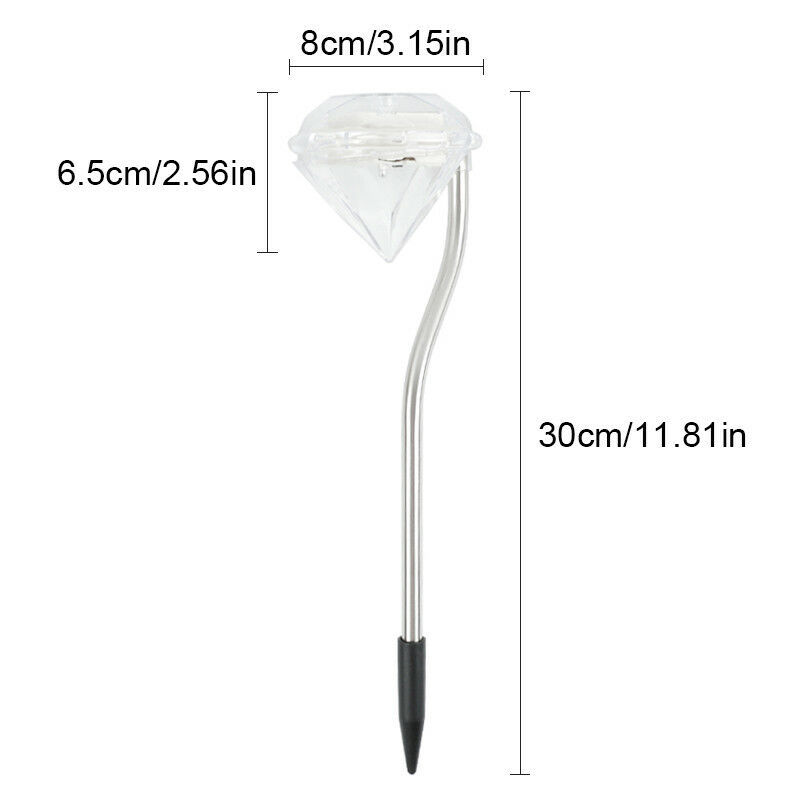 Solarlampa i diamantform - LED-lampor för utomhusbruk för dekoration och belysning Carvallo