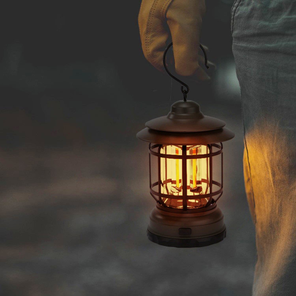 RetroFlame - Vintage LED lykta för utomhusäventyr Carvallo