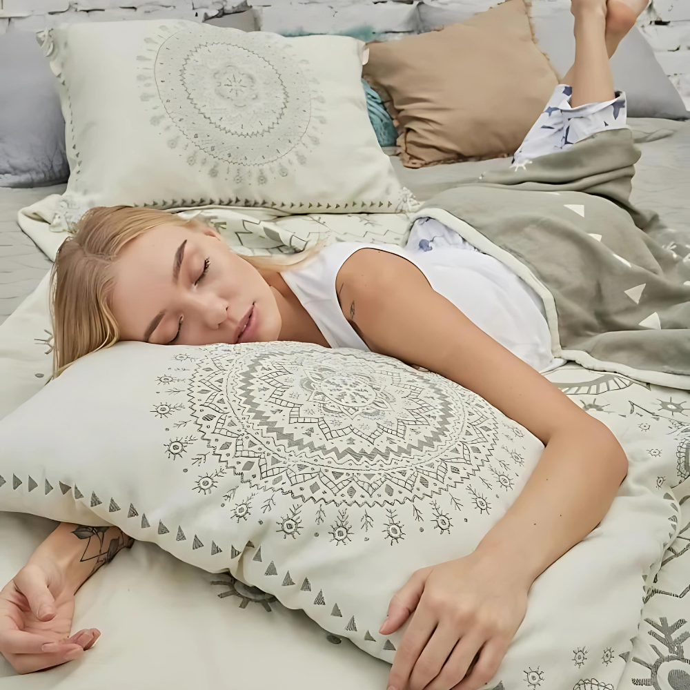 Lyxiga bomullsgaffelpåslakan – Mandala-mönster (Set om 2) Carvallo